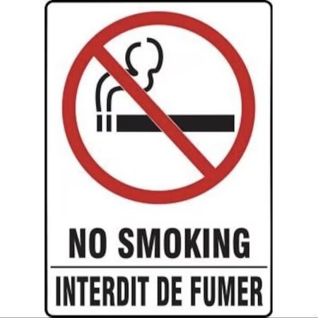 Accuform BILINGUAL SAFETY SIGN NO SMOKING FBMSMK919XP FBMSMK919XP